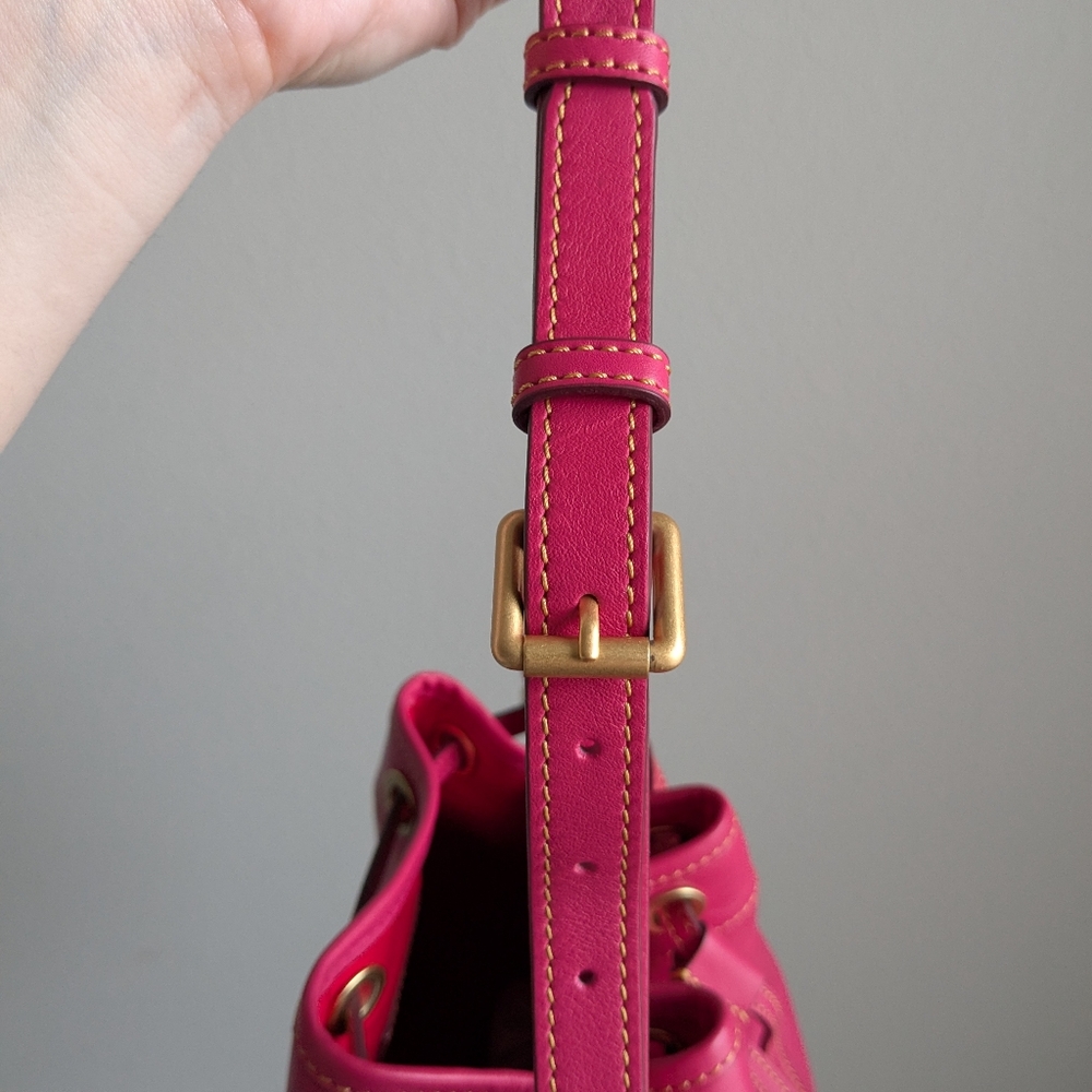 Dooney & Bourke Florentine Drawstring in Fuchsia - Picture 8 of 14